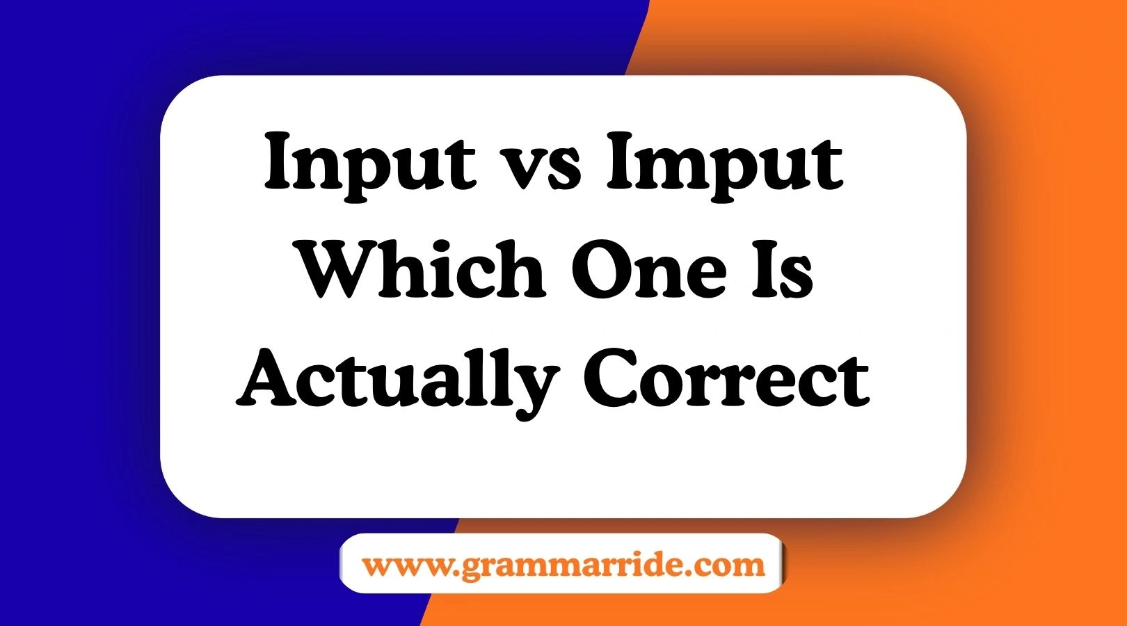 Input vs Imput Which One Is Actually Correct