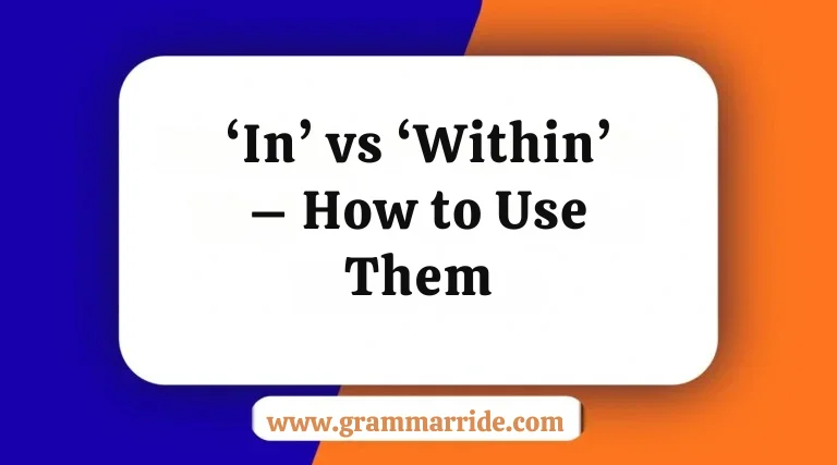 ‘In’ vs ‘Within’