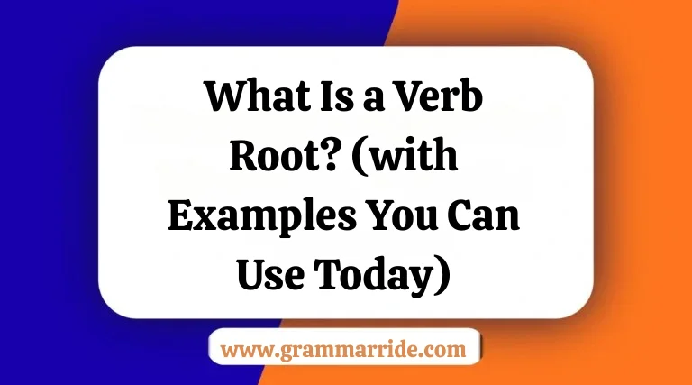 Verb Root