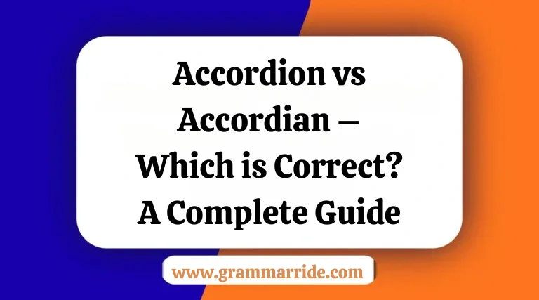 Accordion vs Accordian