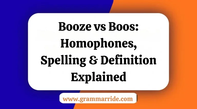 Booze vs Boos