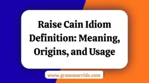 Raise Cain Idiom Definition Meaning Origins and Usage