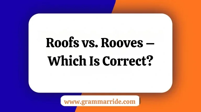 Roofs vs. Rooves – Which Is Correct?