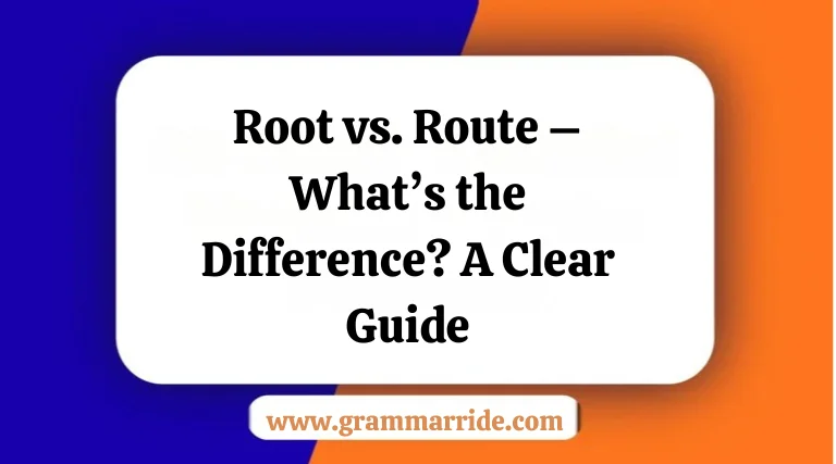 Root vs. Route – What’s the Difference? A Clear Guide
