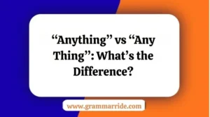 “Anything” vs “Any Thing”