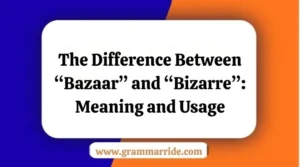 “Bazaar” and “Bizarre”