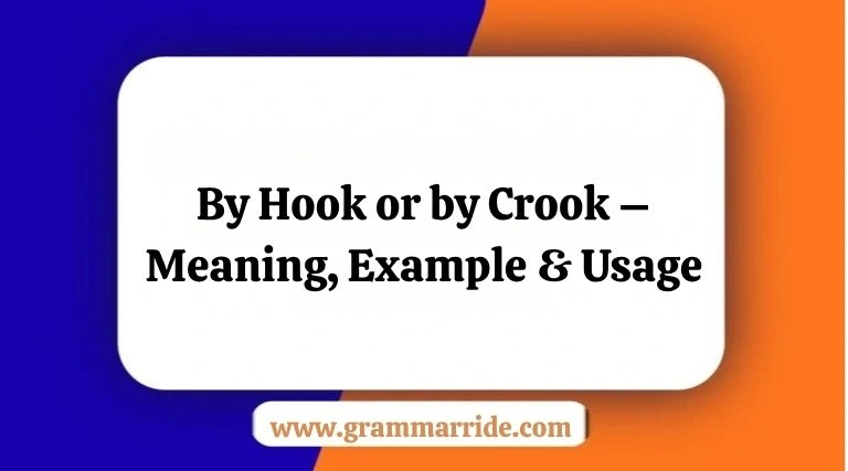 By Hook or by Crook