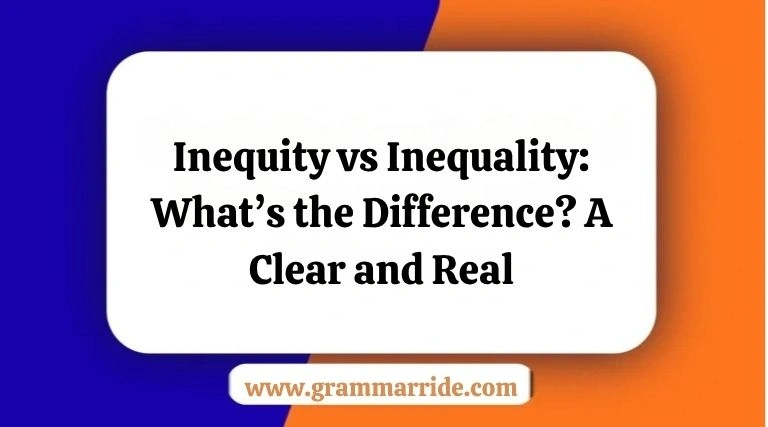 Inequity vs Inequality