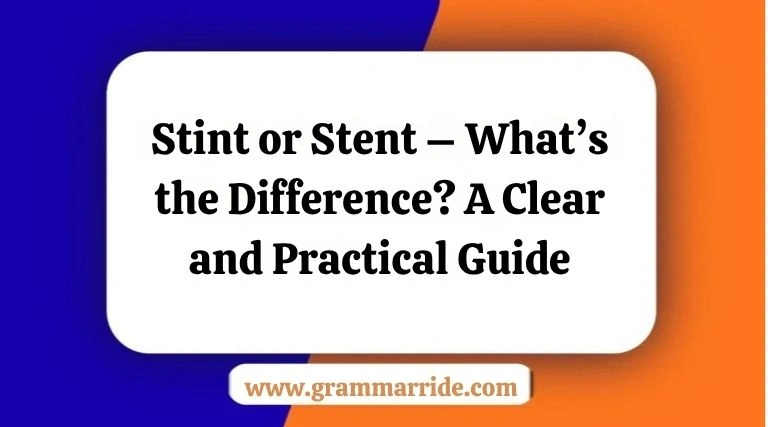 Stint or Stent