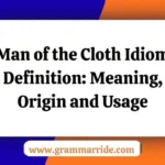 Man of the Cloth Idiom