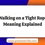 Walking on a Tight Rope Meaning