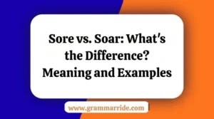 Sore vs. Soar