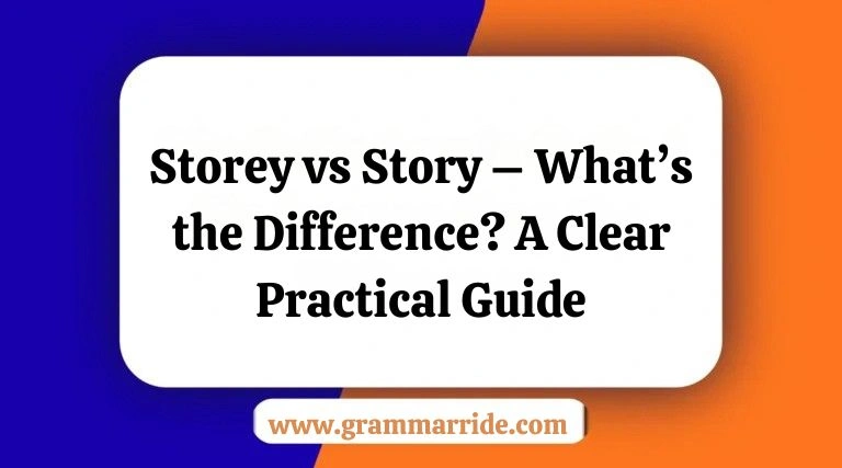 Storey vs Story